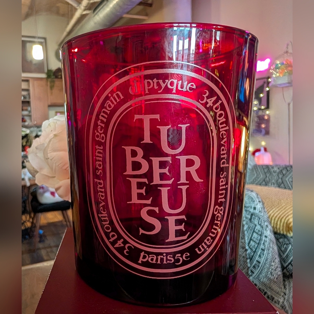 DIPTYQUE Empty Candle Jar - Tubereuse 300g Red - Picture 2 of 9